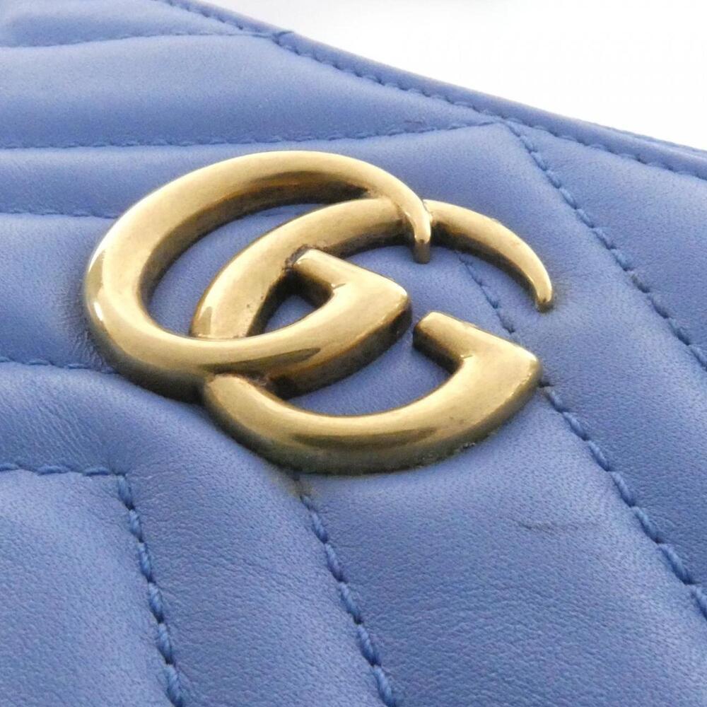 GUCCI Authentic Blue GG Marmont Shoulder Bag - Picture 4 of 9
